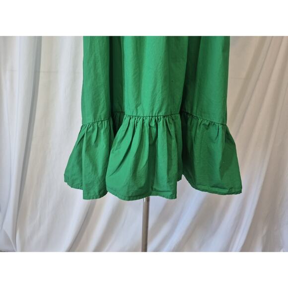 Carolina Constas Womens Designer Green Ruffled V-neck Shift Dress Small - Picture 2 of 7